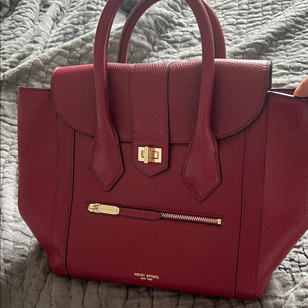 Henri Bendel Deep Red Satchel